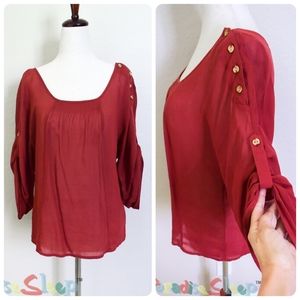 *Anthropologie* Sienna Mesh Blouse, size XS .